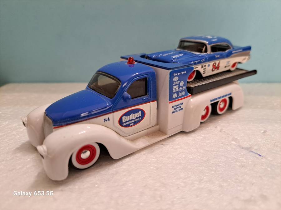 Maisto Missile Tow Flat Bed and 1957 Chevy Bel Air - Hard to Find
