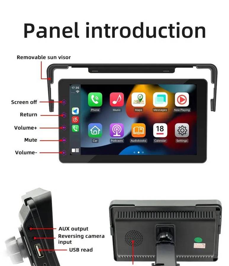 7'' Wirless carplay and Android auto touch screen media player