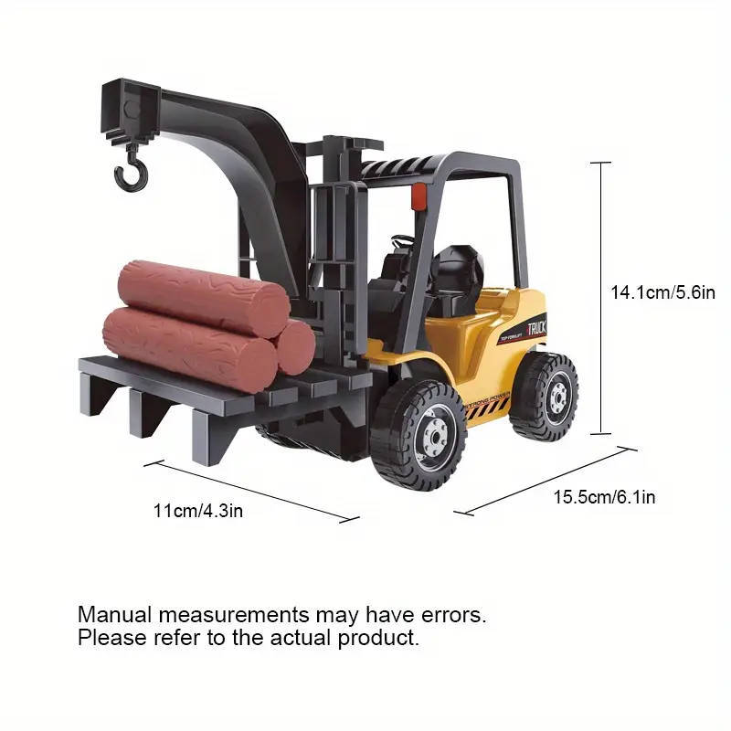 1:18 Scale Radio Controlled Forklift, 4WD 11 Channel, Lights & Movable Forks