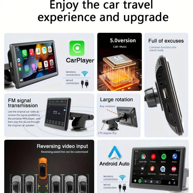 7'' Wirless carplay and Android auto touch screen media player