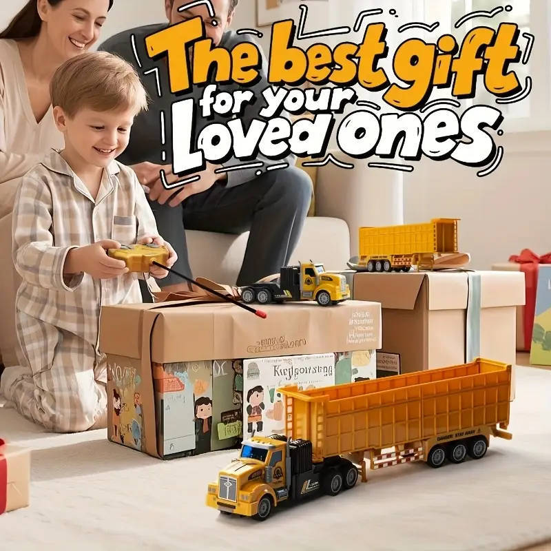 Remote controlled electric dump truck and trailer