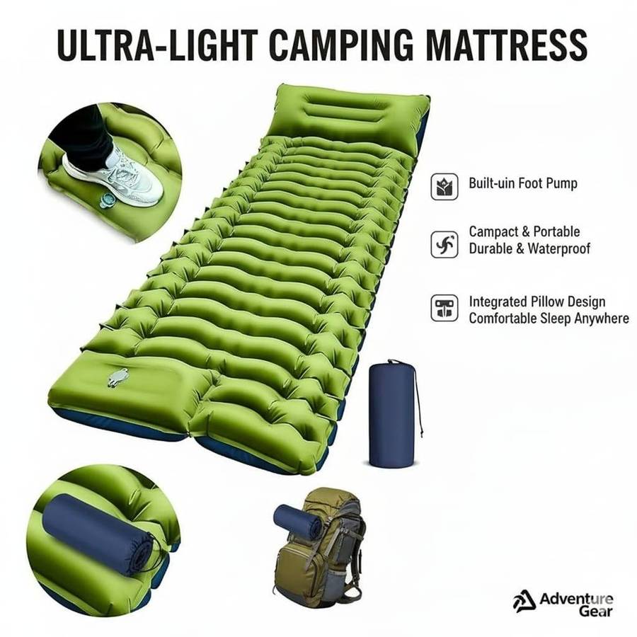 Ultra Light Camping Mattress - Compact & Portable for Outdoor Adventures