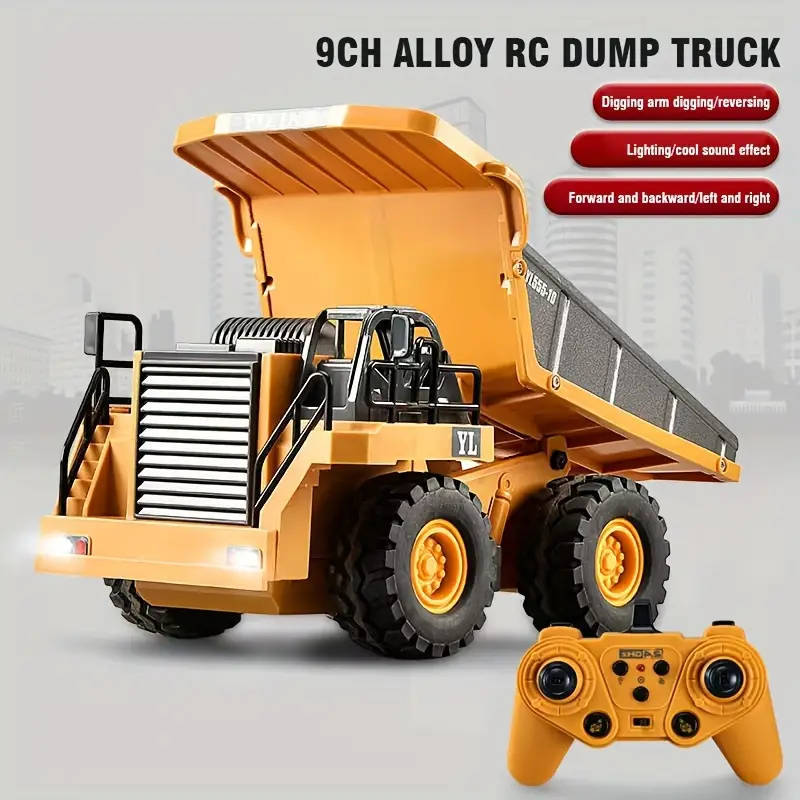 Remote controlled electric dump truck 9 channel