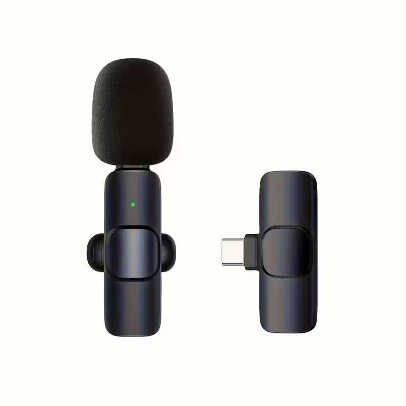 Wireless mini clip on microphone