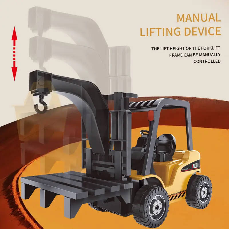 1:18 Scale Radio Controlled Forklift, 4WD 11 Channel, Lights & Movable Forks