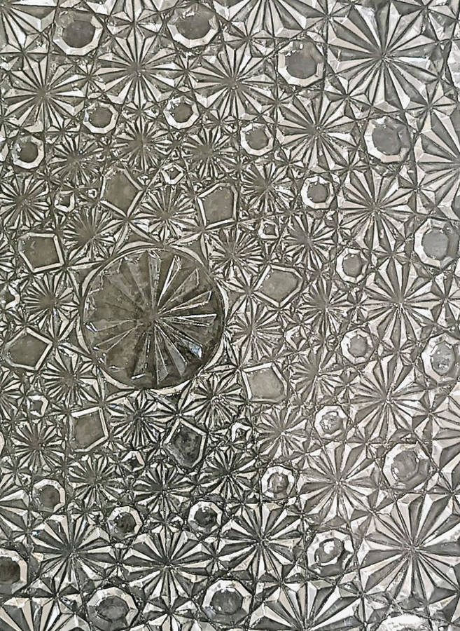 Vintage MCM Pressed Glass Cake Plate