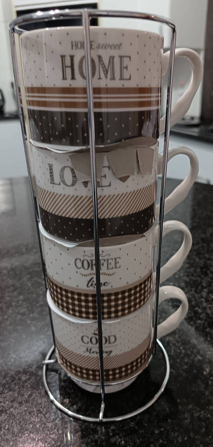 4-Piece Stackable Coffee Mug