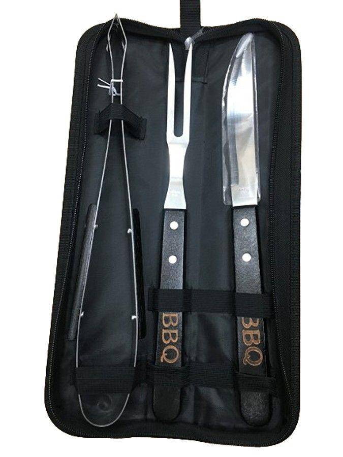 PERFECT GIFT FOR DAD - 3 Piece Stainless Steel Braai Utensil Set
