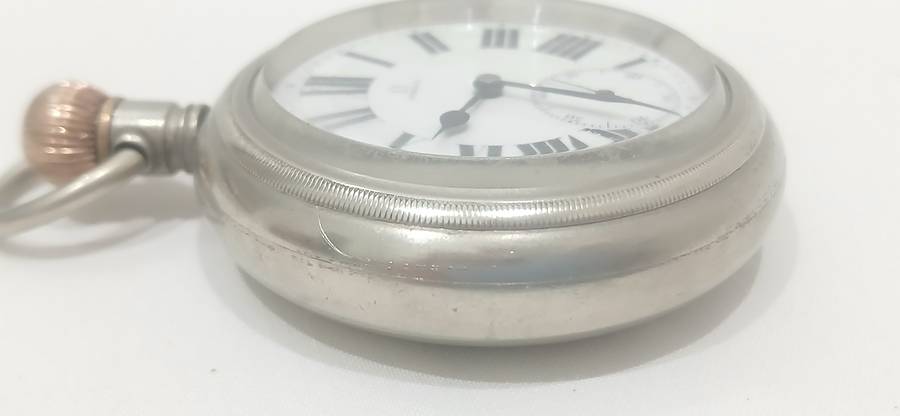 1910 Omega Railroad open face pocket watch