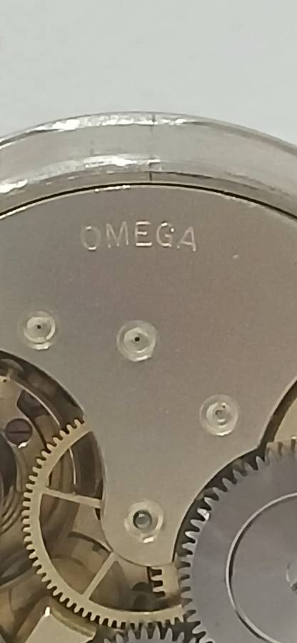 1910 Omega Railroad open face pocket watch
