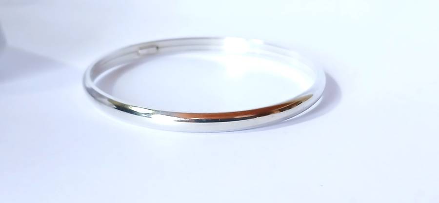 Sterling silver hollow bangle