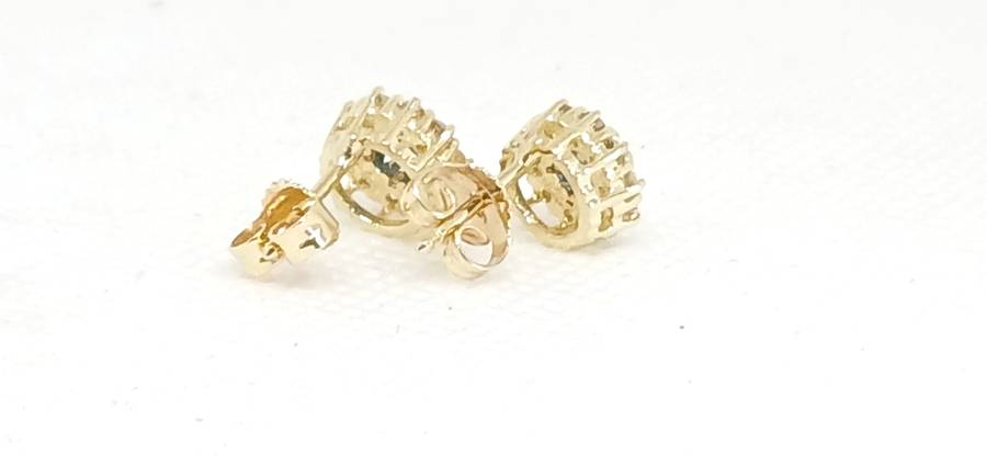 14ct Gold diamond and sapphire earrings