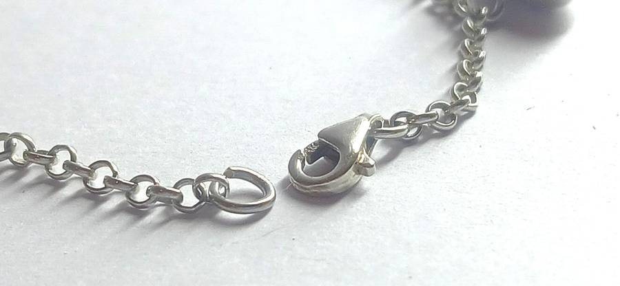 Sterling silver heart charm bracelet