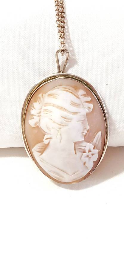 Vintage Cameo pendant on chain