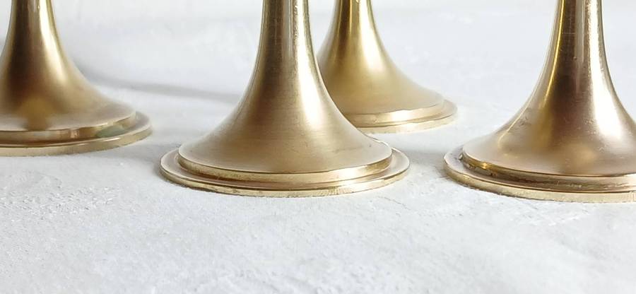 Vintage miniature brass candle holders