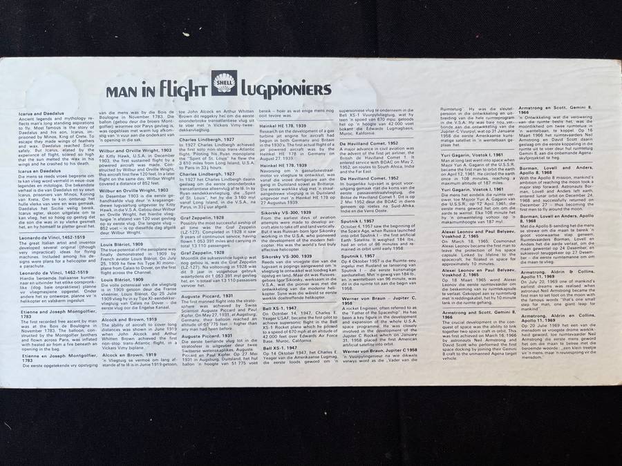 MAN IN FLIGHT. Shell collectable