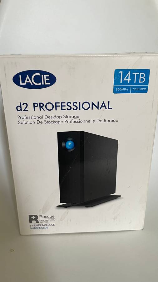 Lacie 14 TB  d2 professional external hard drive