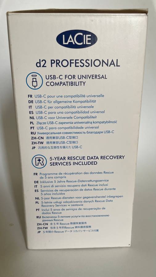 Lacie 14 TB  d2 professional external hard drive