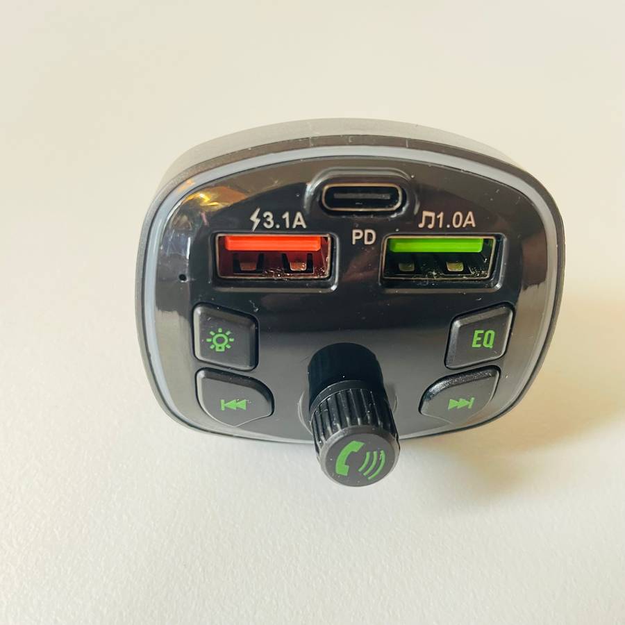 Wireless Car MP3 Player with Wireless, PD USB Type C Charger, Dual USB Ports, 3.1A Fast Cha