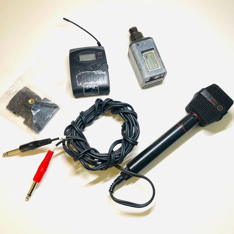 Sennhiser Wireless Professional Microphone equipment and wired Microphone.
