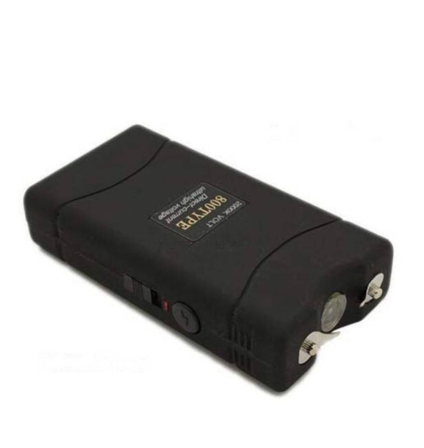 Black Self Defence Flashlight with Electric Shock