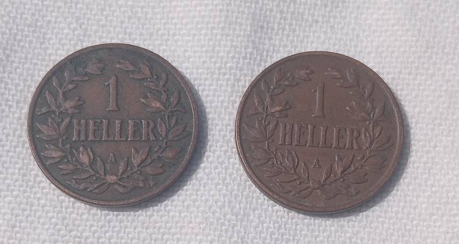 RARE GERMAN EAST AFRICA HELLER COINS