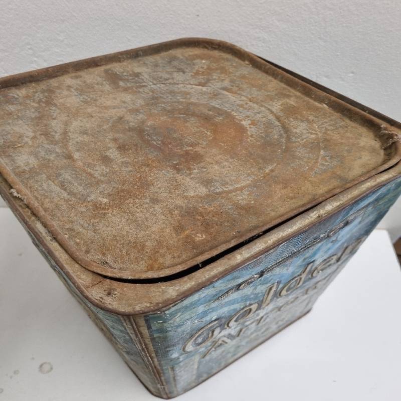 Large Vintage Golden Arrow Tabak / Tobacco Tin - 10LBS - 10 Pond