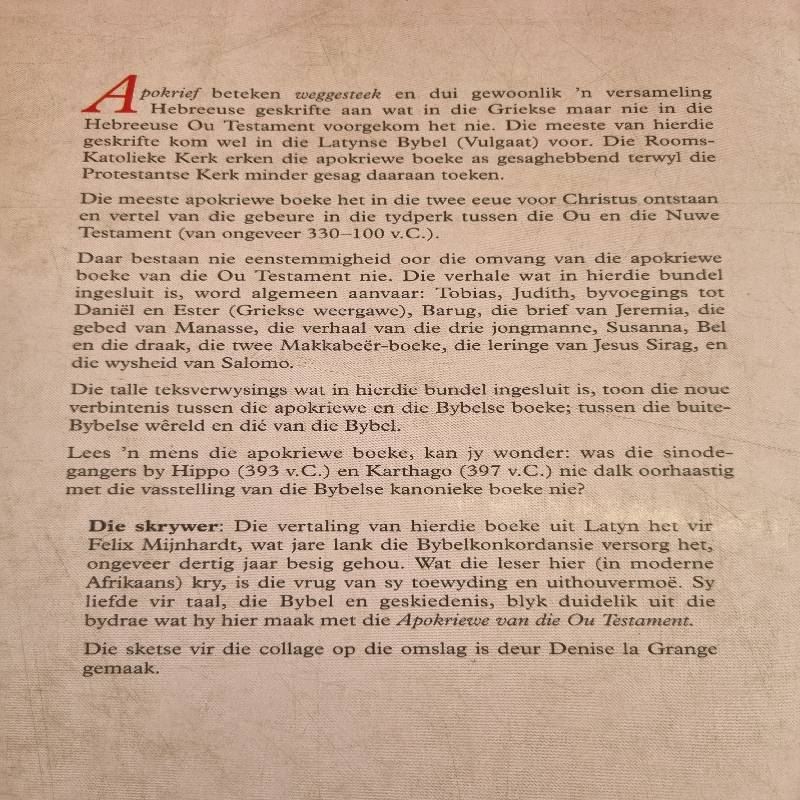 Apokriewe van die Ou Testament - Felix Mijnhardt