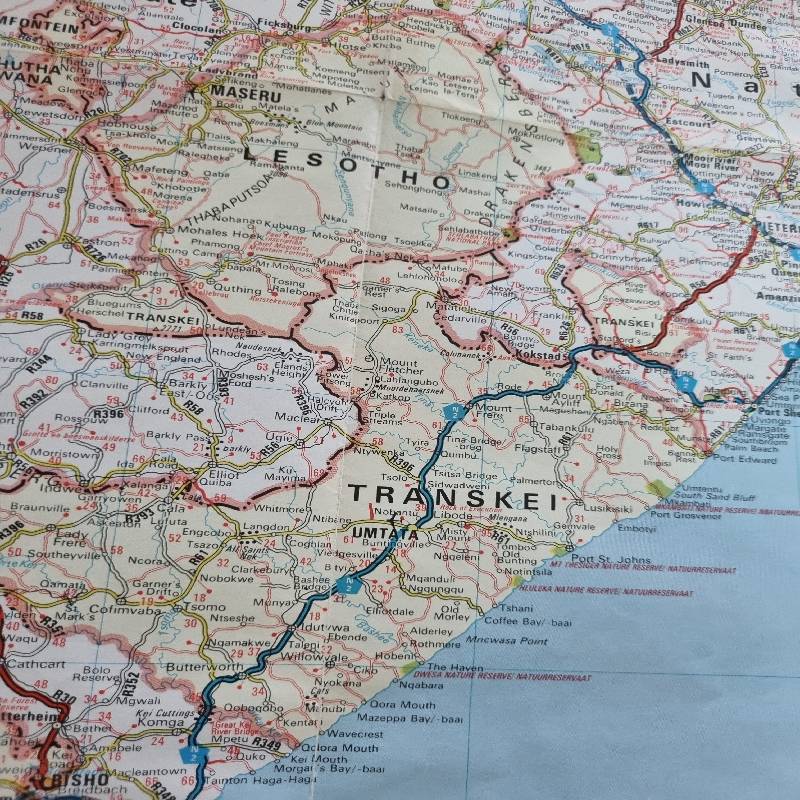 South Africa - Road Map / Padkaart