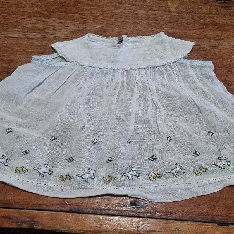 Vintage Doll Dress with beautiful embroidered detail