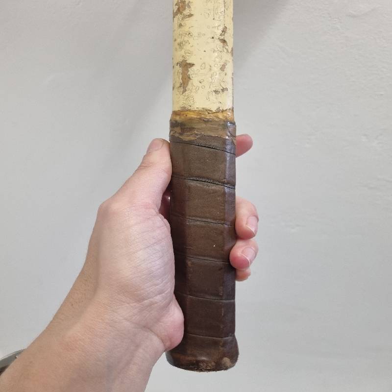 Vintage Dunlop College Champion Wooden Tennis Racket with wooden cover - See pictures