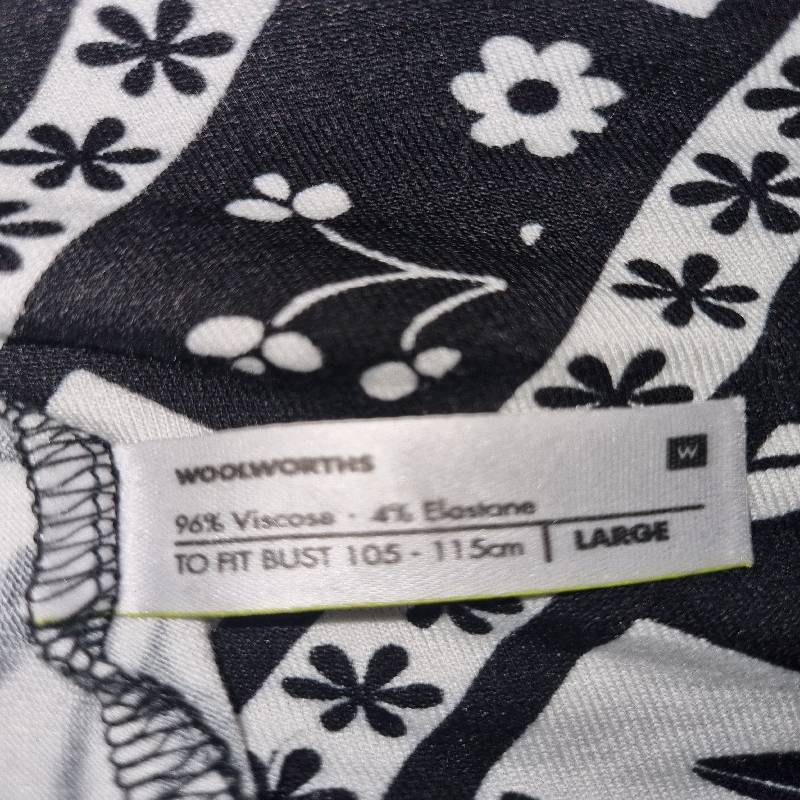 Beautiful Woolworths Long Black and white Dress - Size L