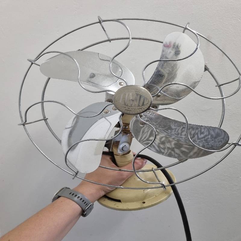 Vintage Retro Limit Fan - Made in England - Working condition