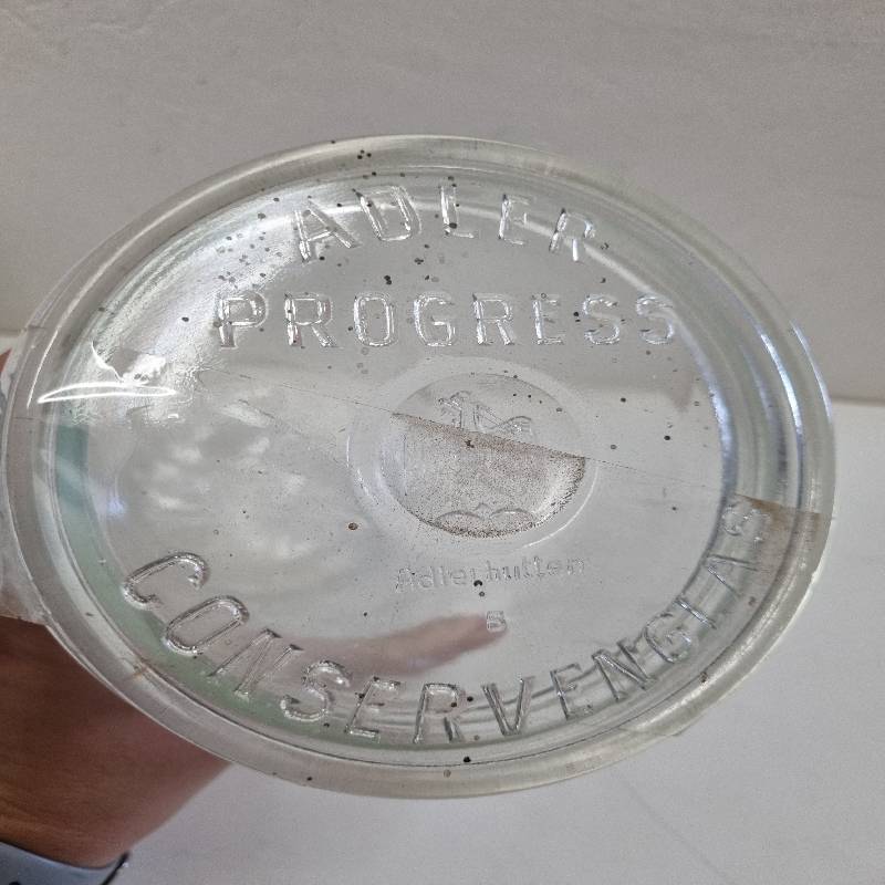 Vintage Glass Jar with lid - 1 1/2L Adler Progress Conservenglas