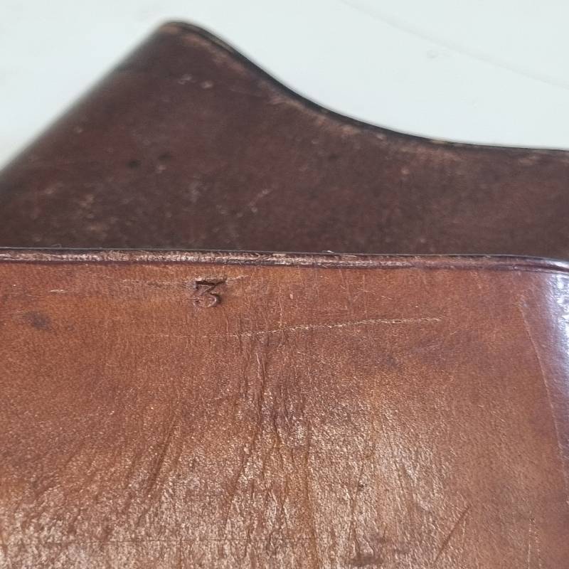 Antique genuine leather item - Wallet?  Not sure what this is.