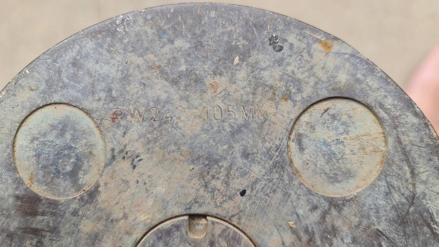 Very Large Vintage Brass Cannon Shell Casing RW242 105mm