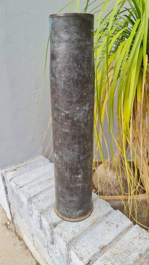 Very Large Vintage Brass Cannon Shell Casing RW242 105mm
