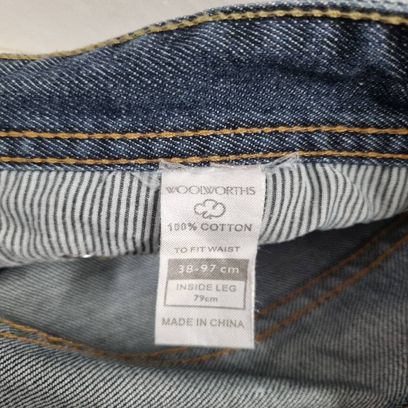 RE Woolworths Low Rise Straight Leg Jeans - Size 38/79