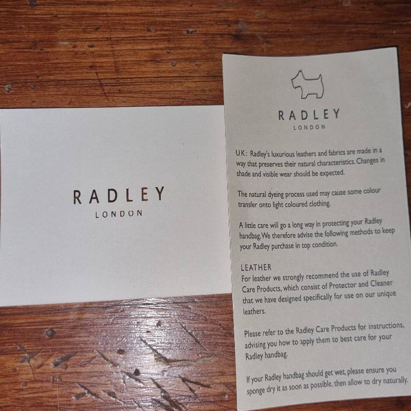 Radley London tote bag - Leather Straps - Brand new with authentication cards