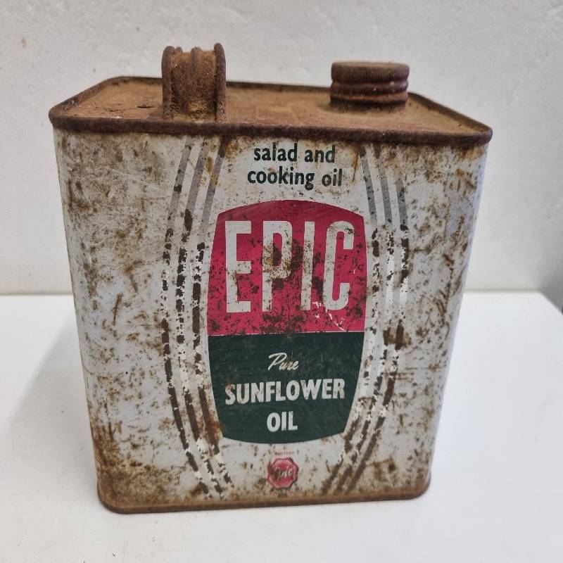Vintage Epic Sunflower Oil Tin