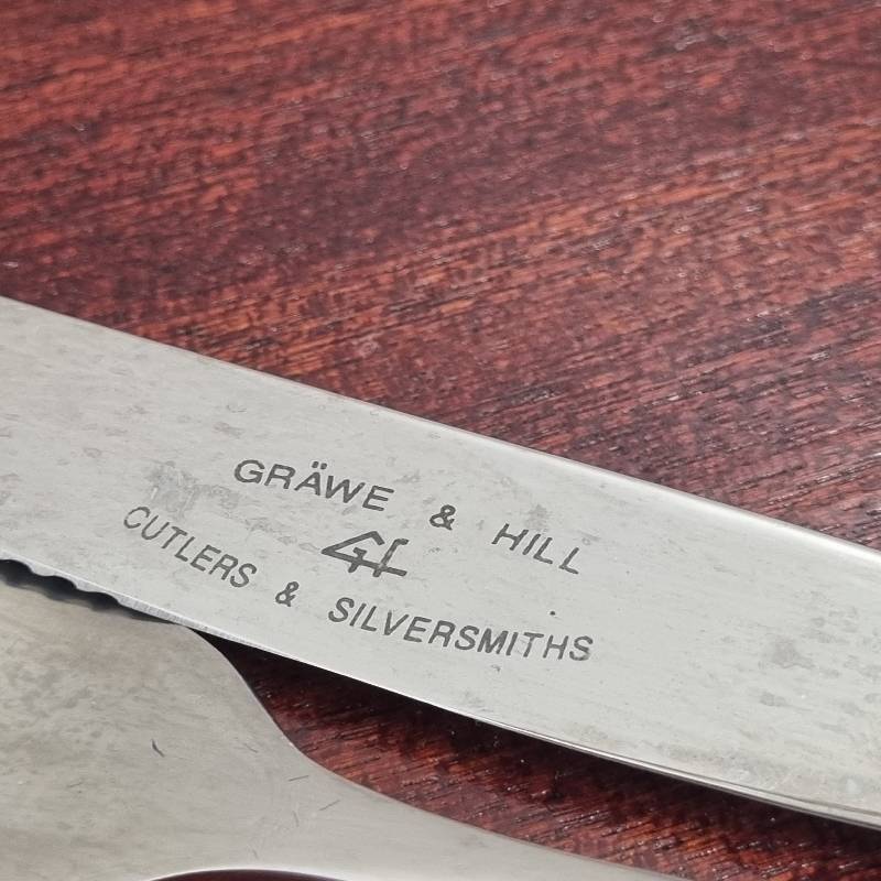 12 Piece Grawe & Hill Cutlery set in wooden box