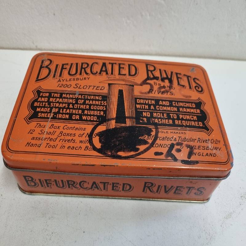 Vintage Tin - Bifurcated Rivets Tin