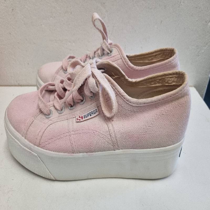 Pink Superga Platform Sneakers - Size 37