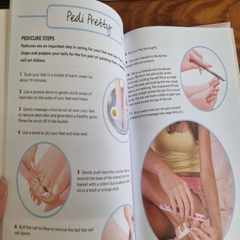 Nail Art book and kit - Age 6+ - New - Includes stickers, nail gems, nail file, book, etc.