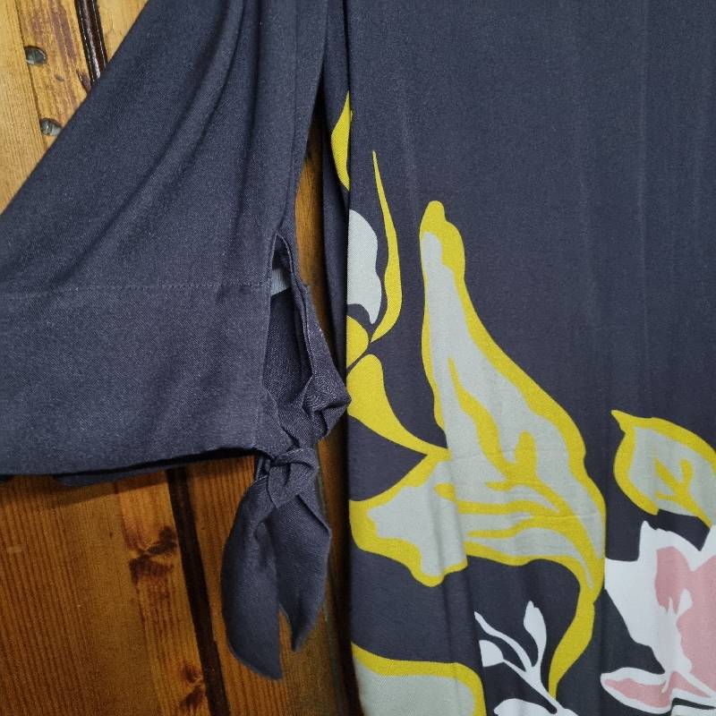 Beautiful Grey Earthaddict Dress with floral detail - Size 36 - Worn Once