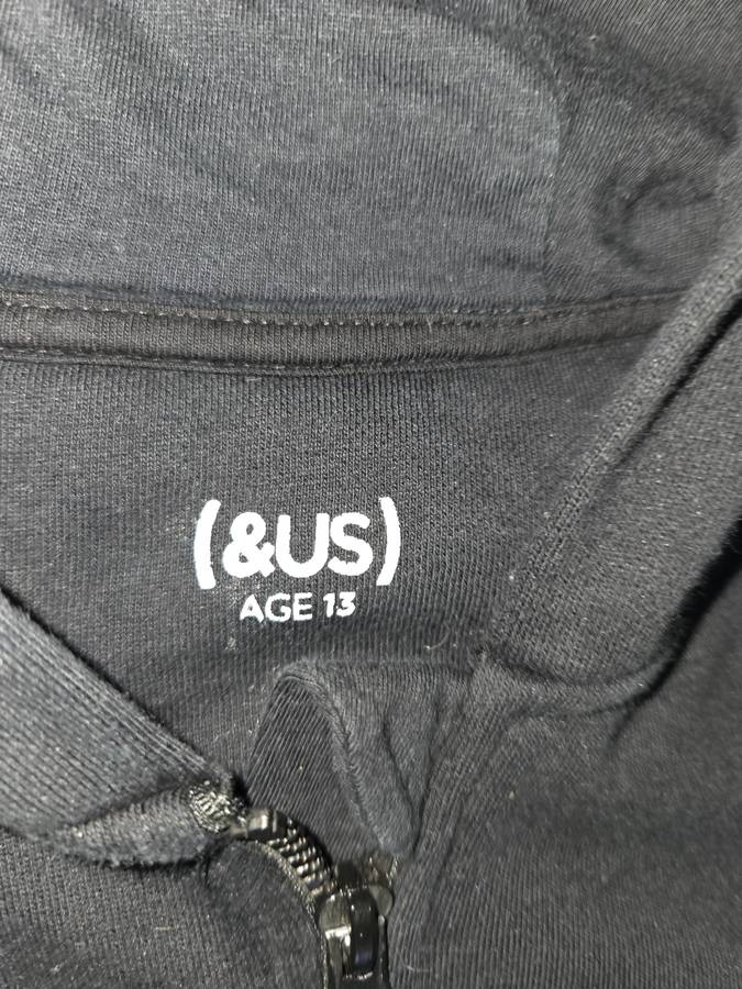 Woolworths Tracksuit Top / Zipped Hoodie - Black - Age - 13 Years