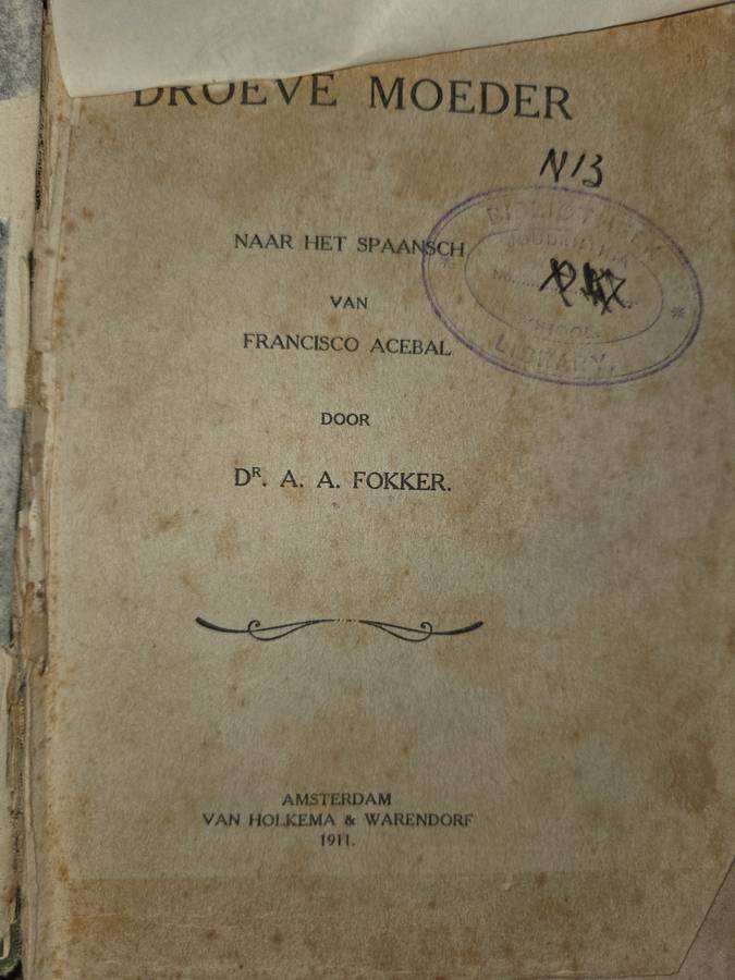 Afrikana - Droeve Moeder - Francisco Acebal Vertaal deur Dr. A.A. Fokker - 1911