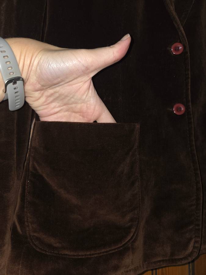 Vintage Brown Velvet Lined Jacket - Size M - Beautiful!!