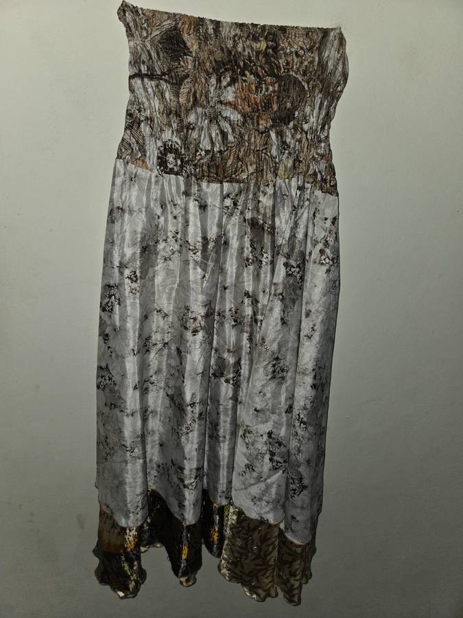 100% Silk Strapless Dress - Layered dress - Beautiful!!! - Size M