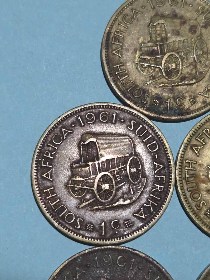8 x 1961 1c Coins - Vintage Coins